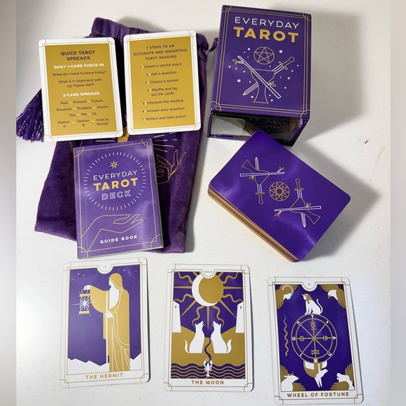Everyday Tarot Deck with Guidebook and Velvet Bag - Picture 8 of 8